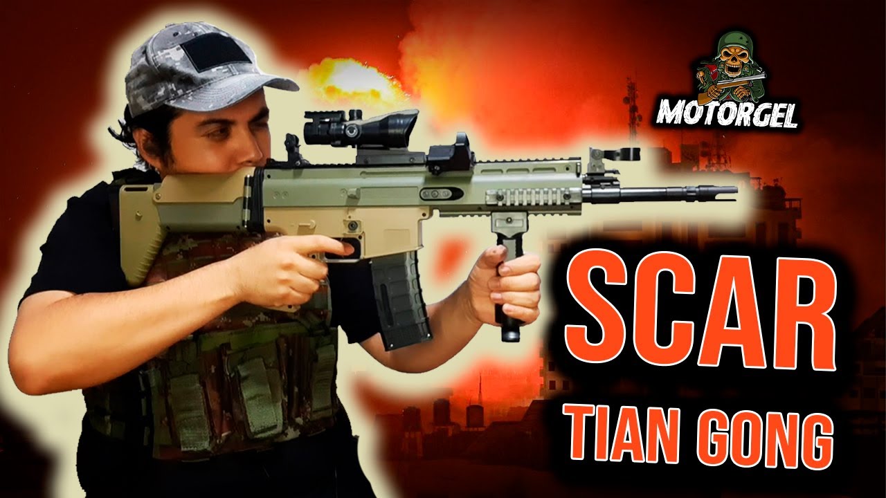 SCAR TG 1:1 de hidrogel - (Review, unboxing prueba Gel blasters)