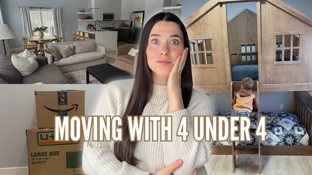 Unpacking A Whole House... With 4 Kids Under 4 | Realistic Moving Vlog