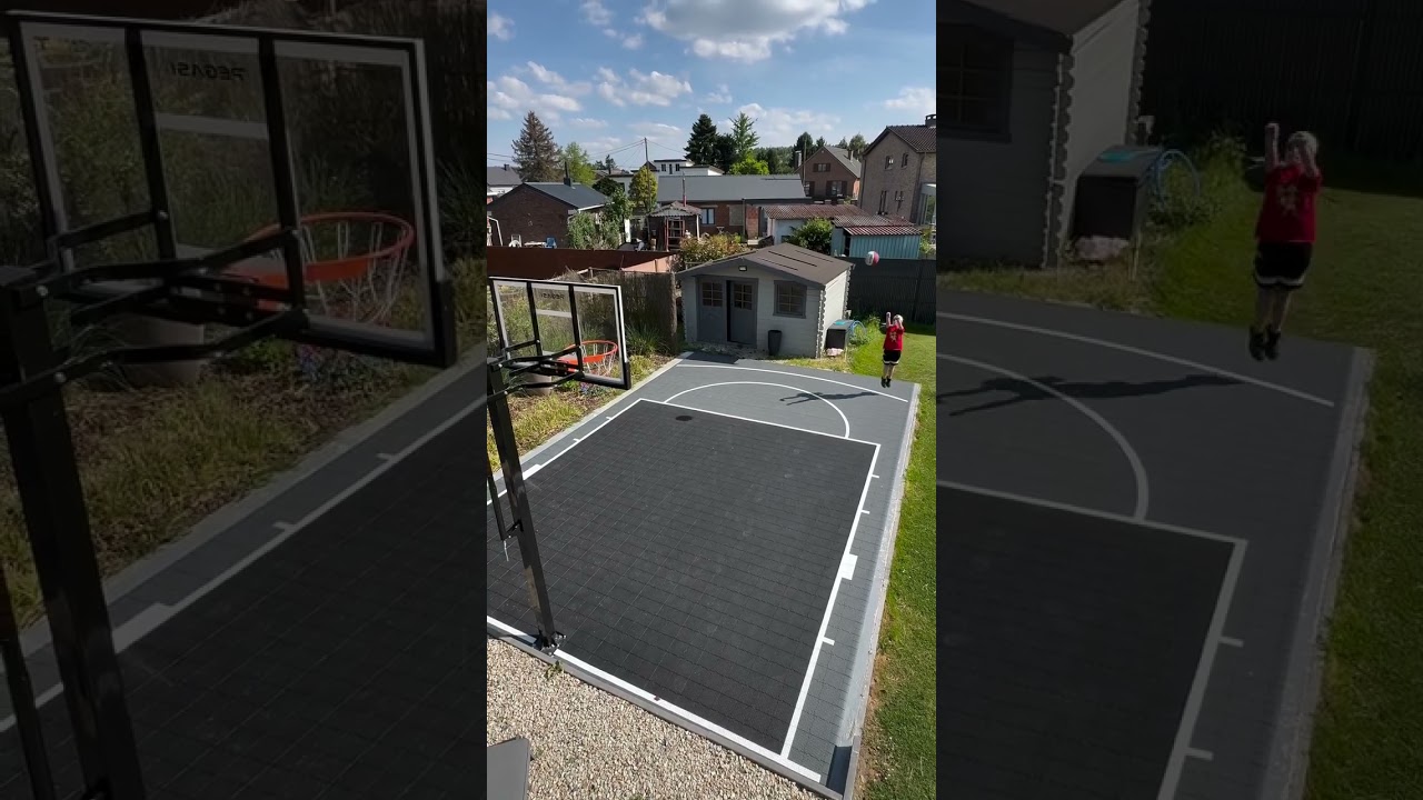 Terrain de basket en dalle clipsable | Holly-Sport