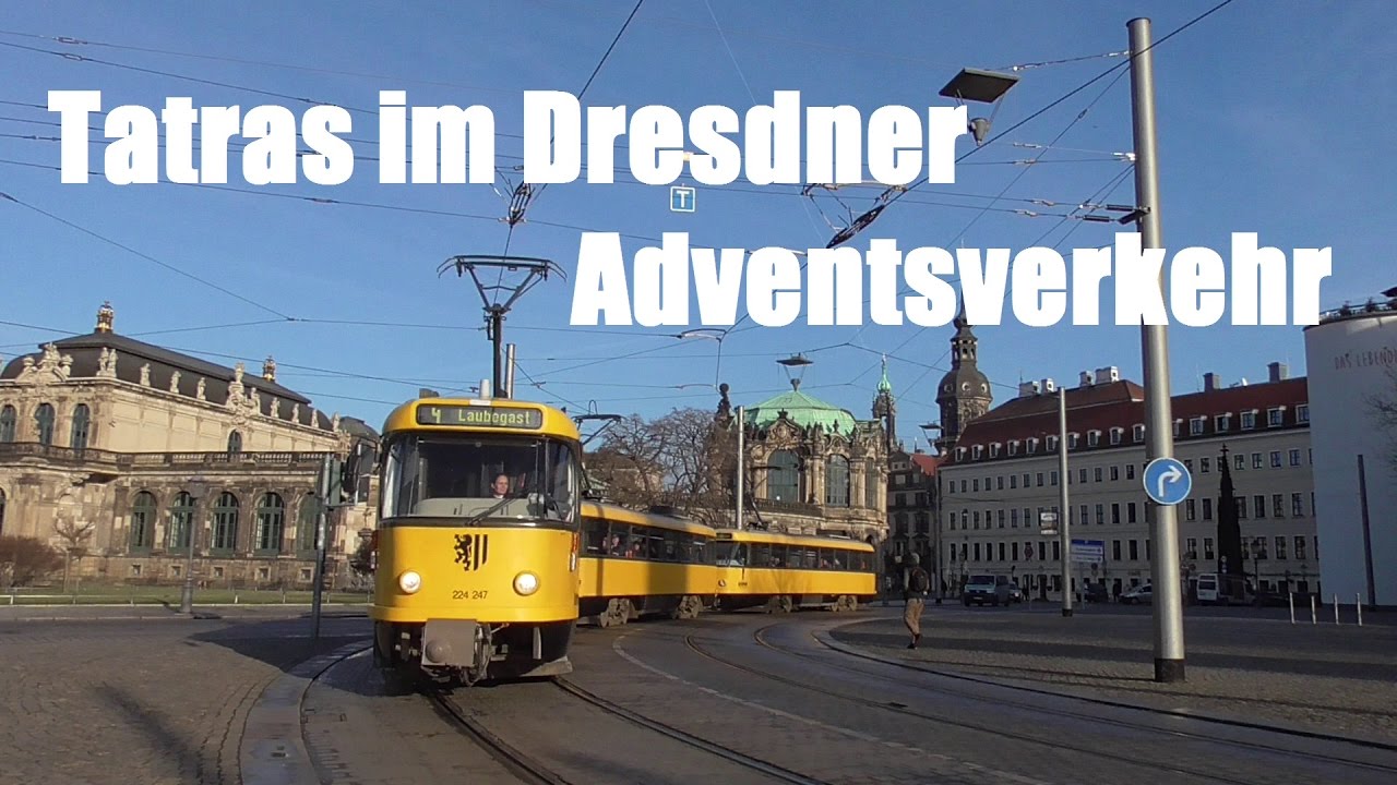 Stra&szlig;enbahn Dresden: Tatras im Adventsverkehr 2016