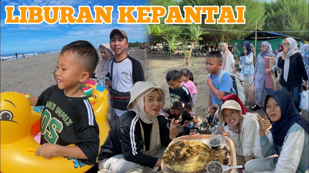 LIBURAN KEPANTAI BARENG KELUARGA‼️Tidak lupa Makan Ngariung, Bakar Ikan Kakap