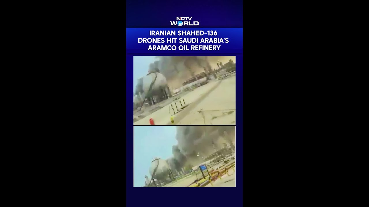 Aramco Hit | Iranian Shahed-136 Drones hit Saudi arabia's Aramco Oil Refinery