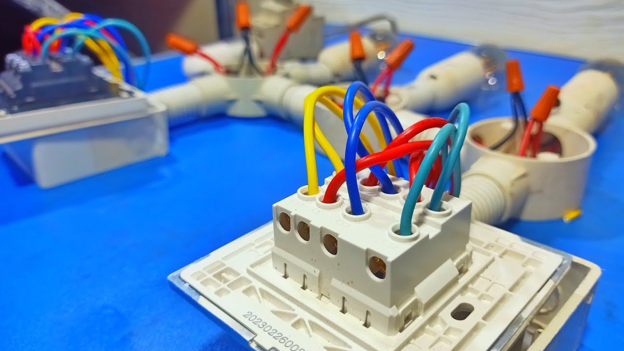 2- way 3 Gang switch wiring tutorial step by step #electrical #electricalwiring #2wayswitch