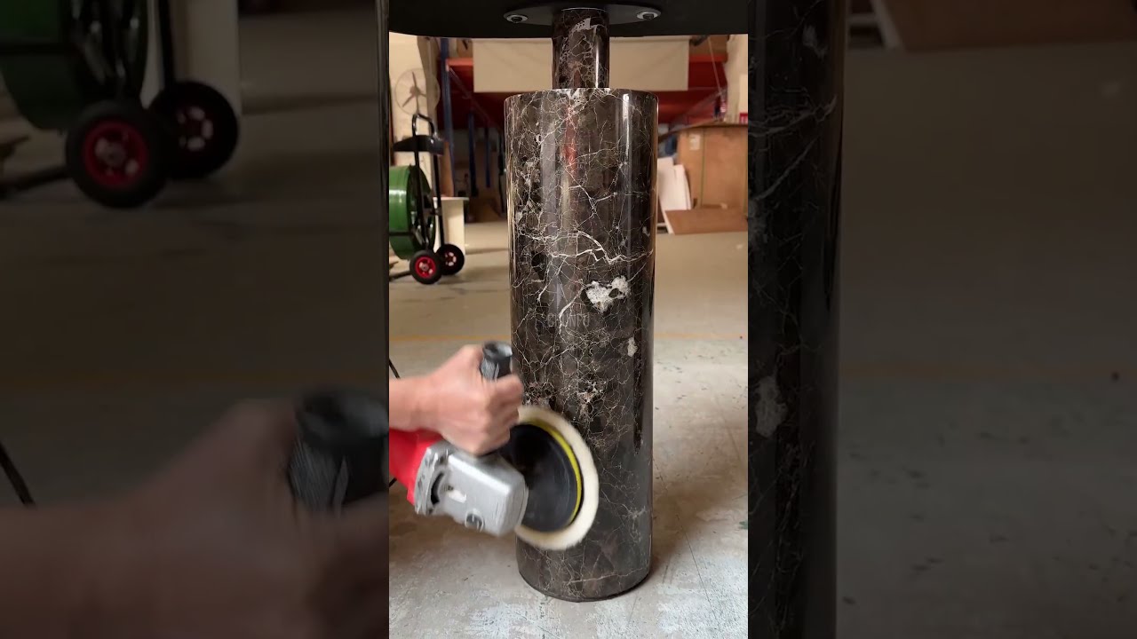 Natural Marble Console Table - Dark Emperador 