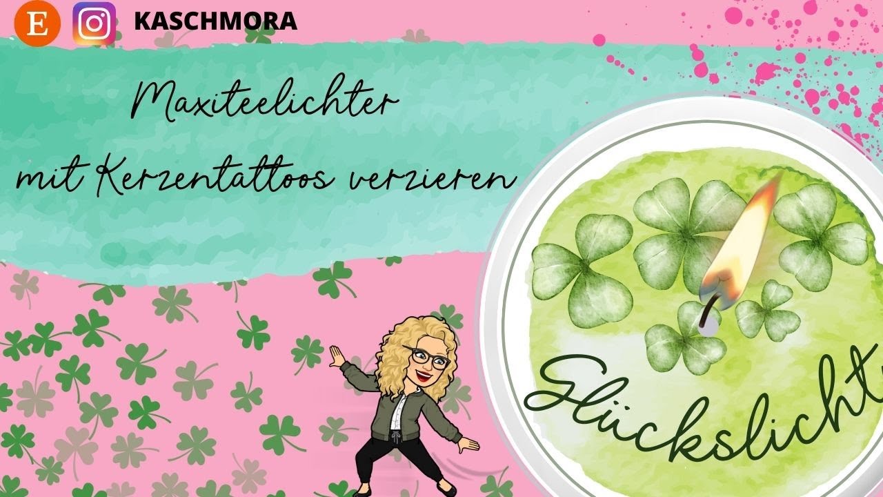 Maxiteelicht mit Kerzentattoo verzieren