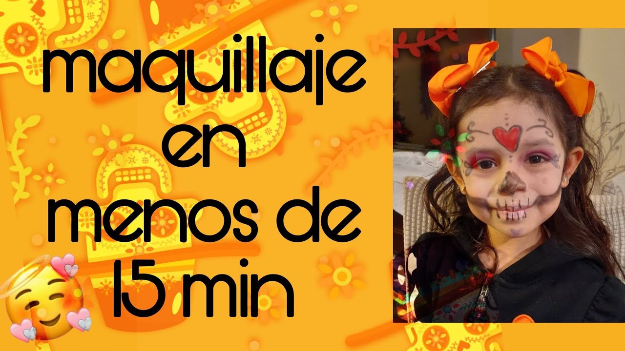 maquillaje de catrina para ni;as, sensillo de hacer