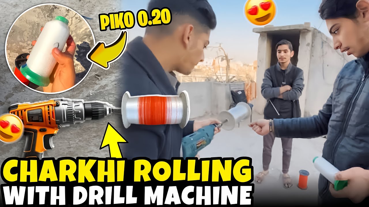 Drill machine say Charkhi lapetnay ka tareeka bta diya 😍 How to roll Charkhi with Drill Machine