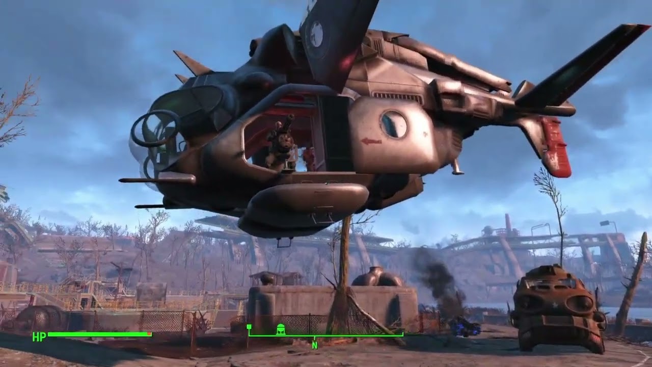 How to get on a vertibird in Fallout 4