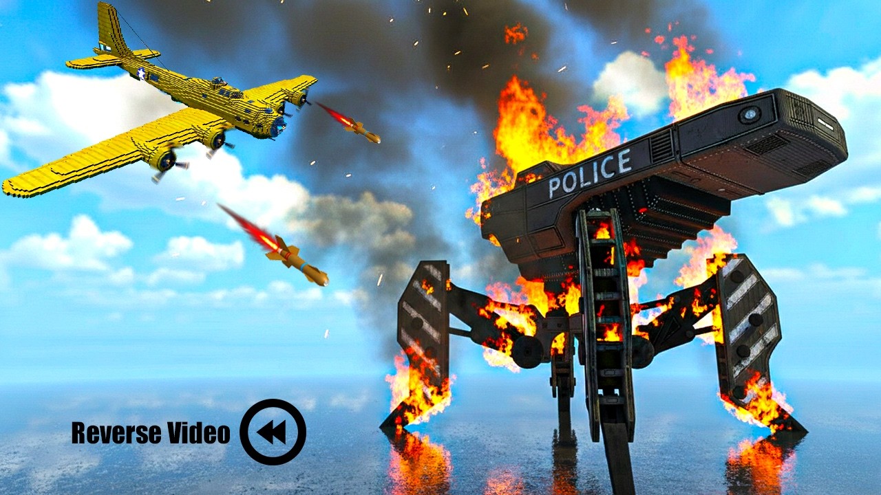 MULE Police Robot vs Warplane | Epic Airstrike Battle | Teardown