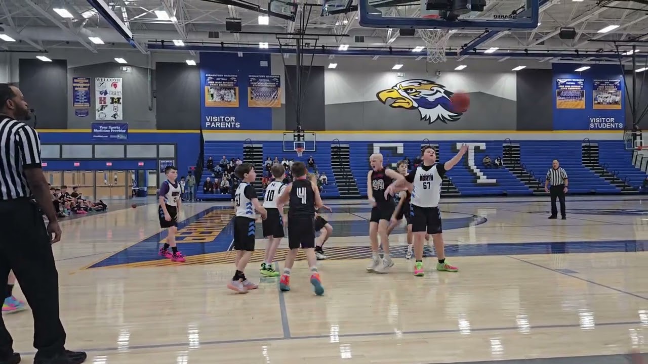 2.15.26 5th grade JR Raiders vs Waukesha North (Won 39-17) Dominic; 1reb, 1ast & 1stl 