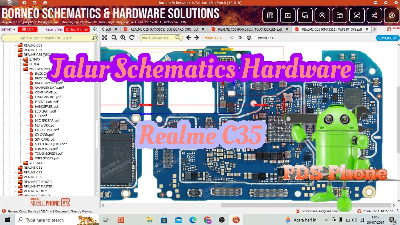 Jalur Schematic Hardware Lengkap Realme C35