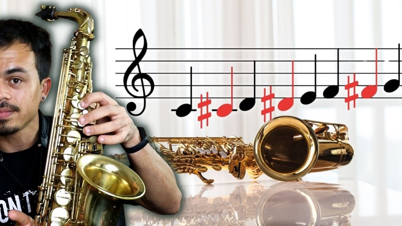 Escala cromática - Aprenda as notas sustenidas e bemóis no sax alto.