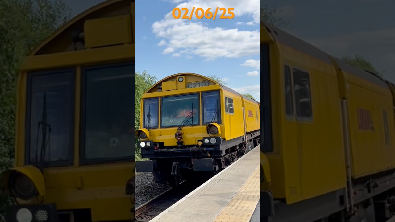 LORAM Rail Grinder Convoy DR79231-237 on 6Z08 Westbury to Derby via Kenilworth #trainspotting #loram