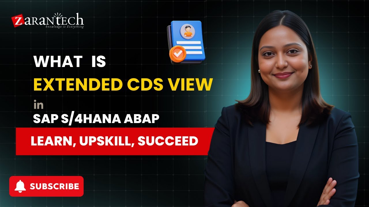 What is Extended CDS View in SAP S/4HANA ABAP | ZaranTech