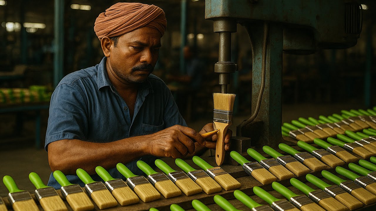 Premium Paint Brushes manufacturing Process in the Factory