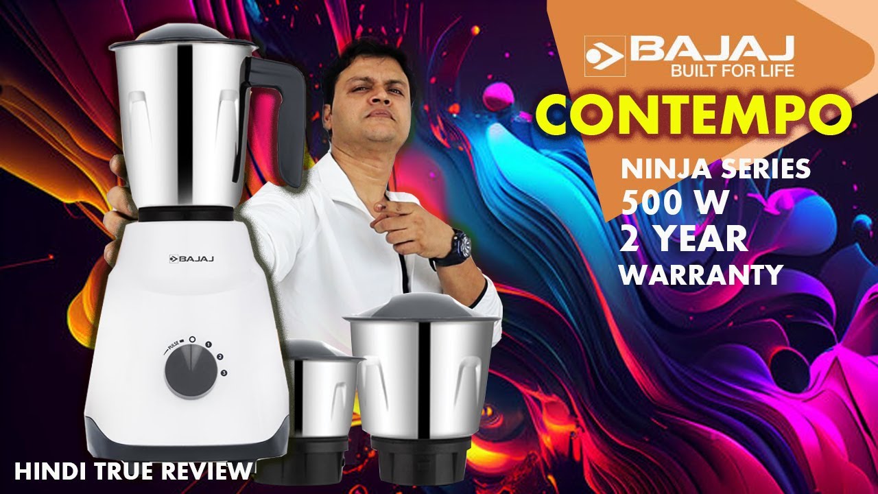 Bajaj Ninja CONTEMPO Mixer Grinder 500W | Powerfull Performance | Bajaj Mixer Grinder Under Rs-2300