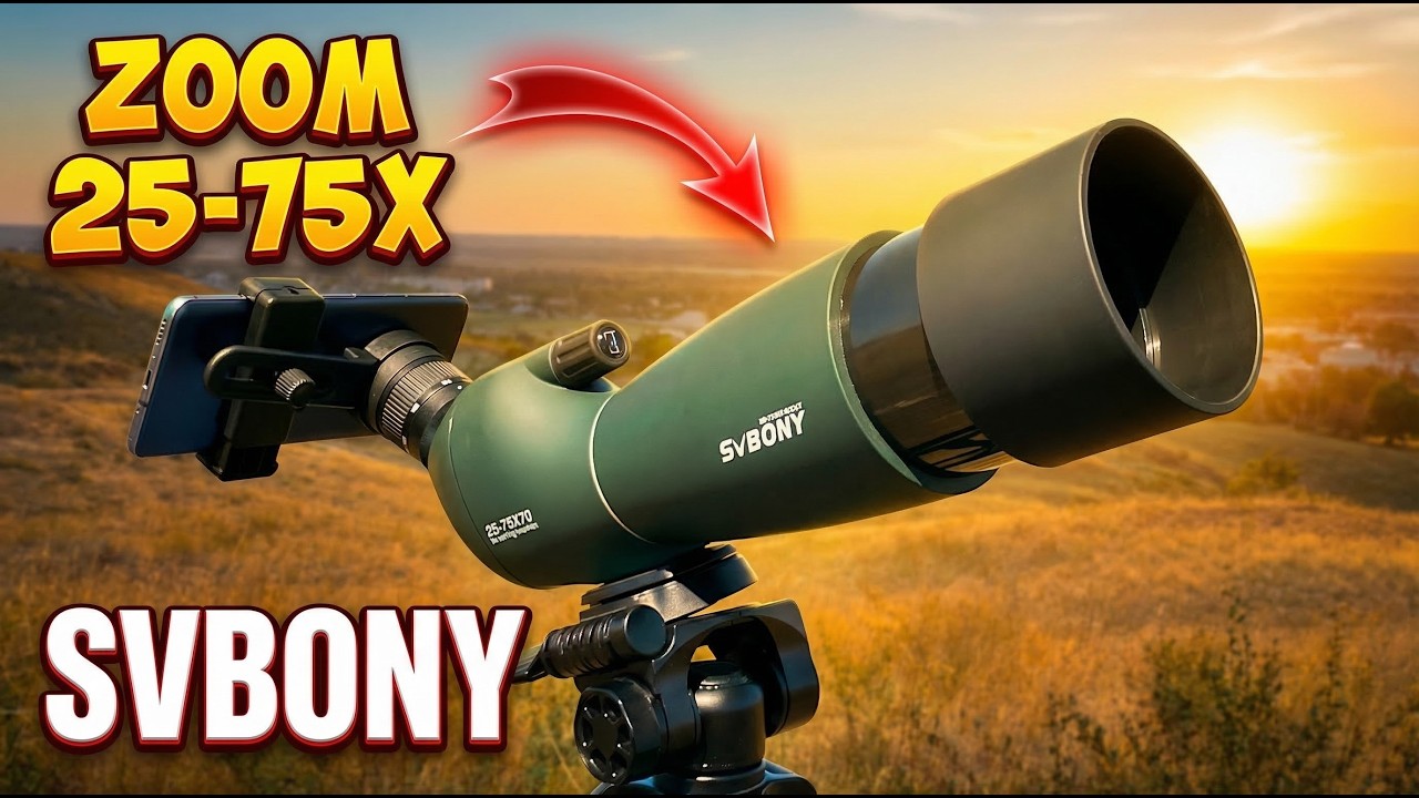💥 НОВИНКА 👉 НЕДОРОГАЯ ЗРИТЕЛЬНАЯ ТРУБА SVBONY SV28 PLUS С КРЕПЛЕНИЕМ СМАРТФОНА И BLUETOOTH ПУЛЬТОМ