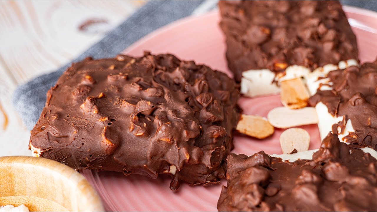 Homemade Chocolate Almond Ice Cream (No Ice Cream Machine)