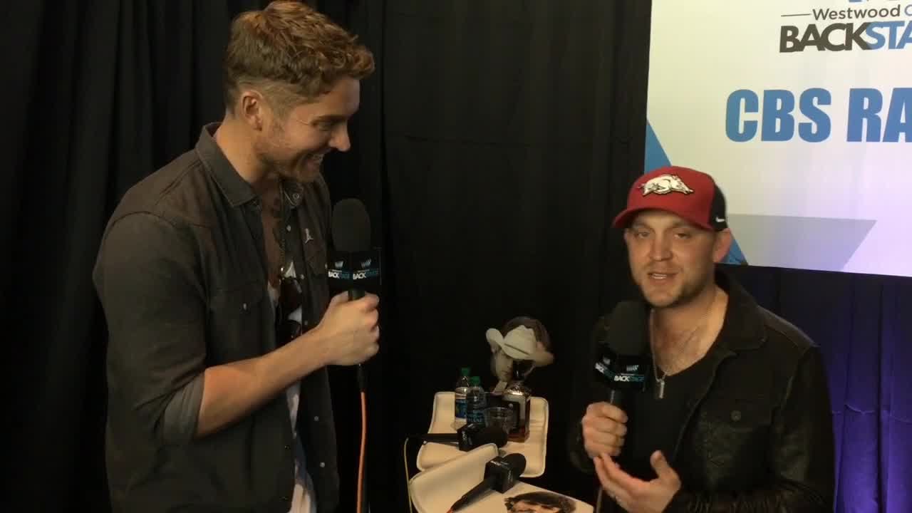 Justin Moore Backstage with Brett Young at the ACMs!