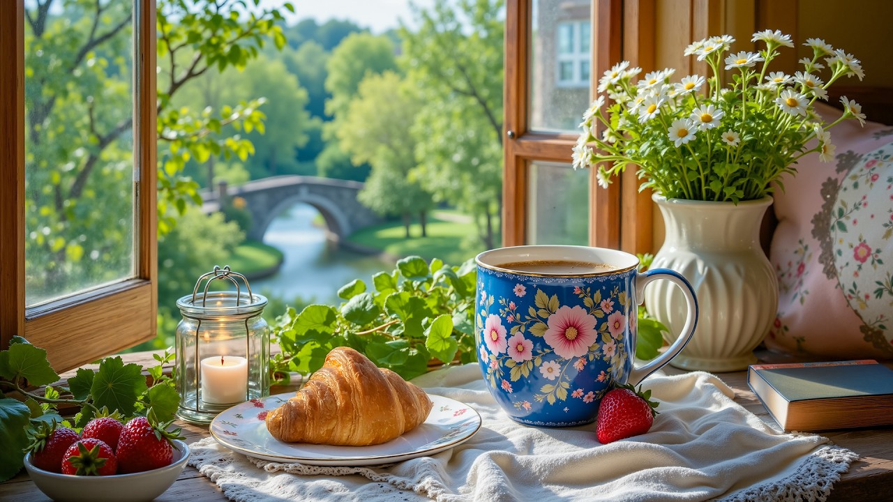 Positive June Jazz ☕ Calming Summer Morning Cafe with Smooth Bossa Nova for Upbeat Your Moods