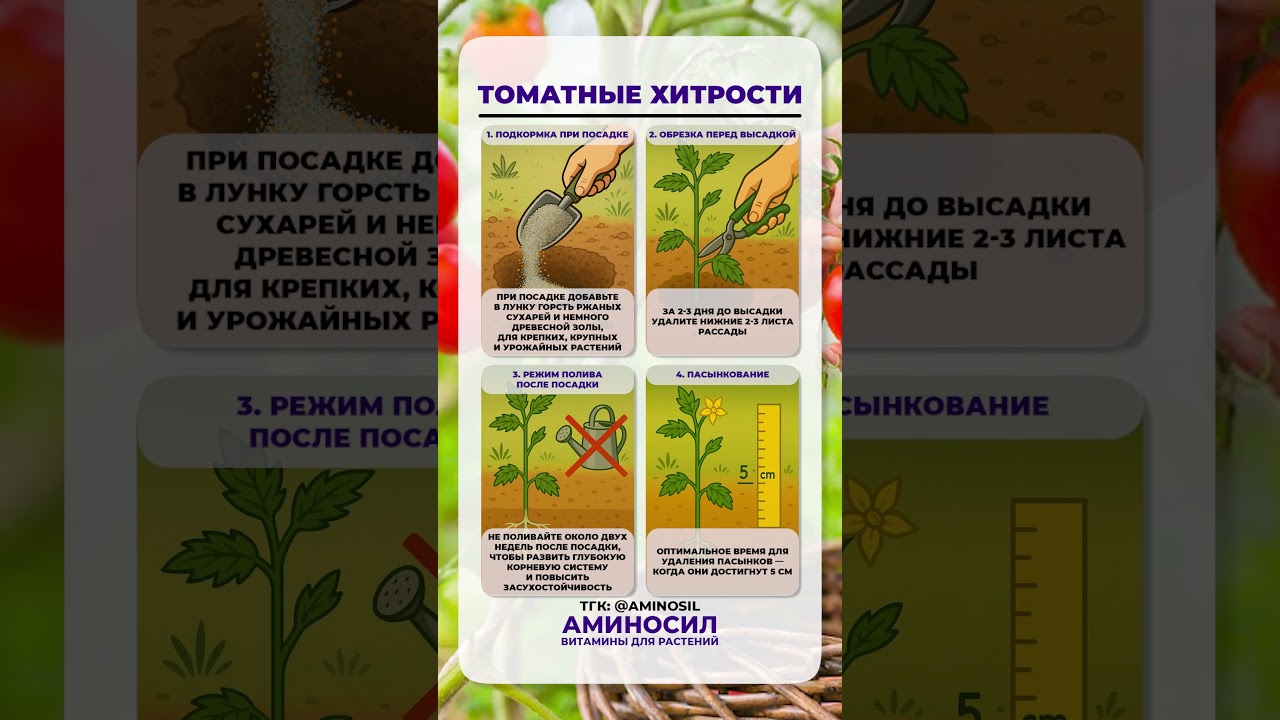 СЕКРЕТЫ удачного урожая томатов! 