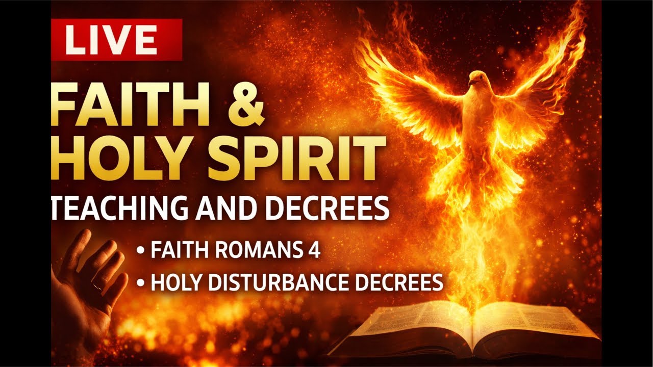 LIVE: Faith & Holy Spirit Teaching Will Of God?  Romans 4 Faith  — Holy Disturbance Decrees .