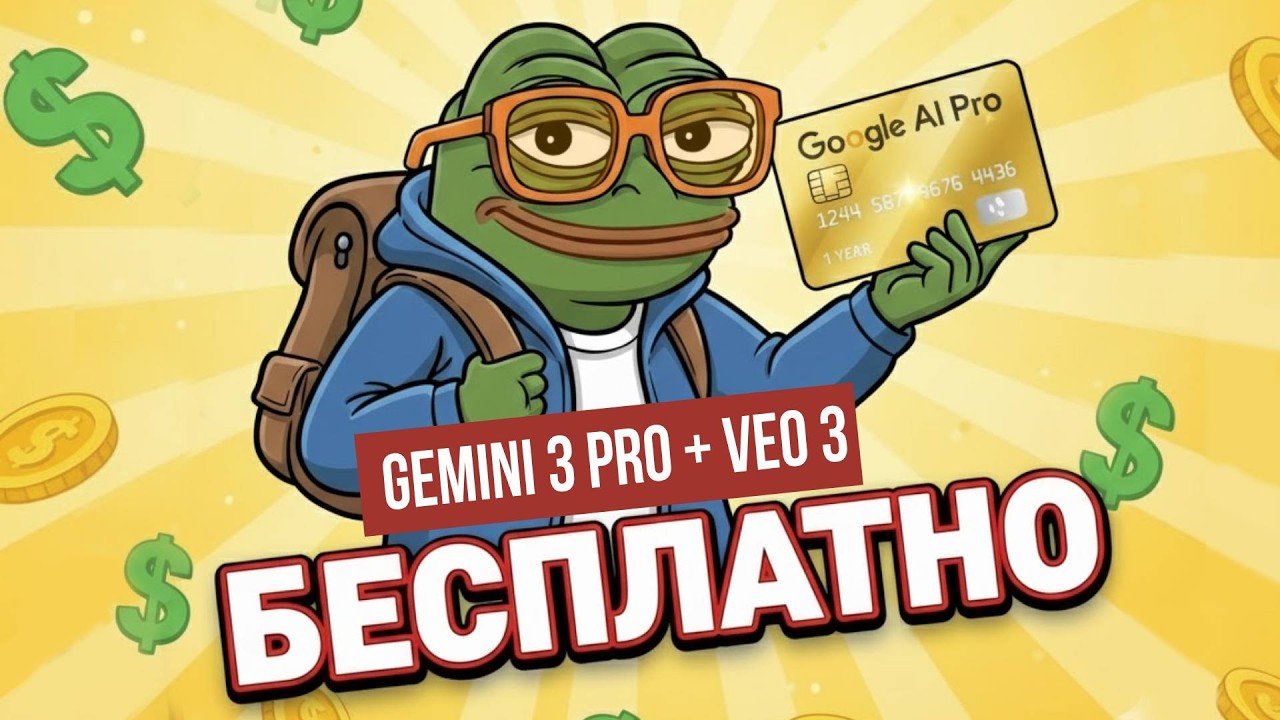 Халява: GEMINI 3 PRO + VEO 3.1 на год за 0₽ вместо $240!