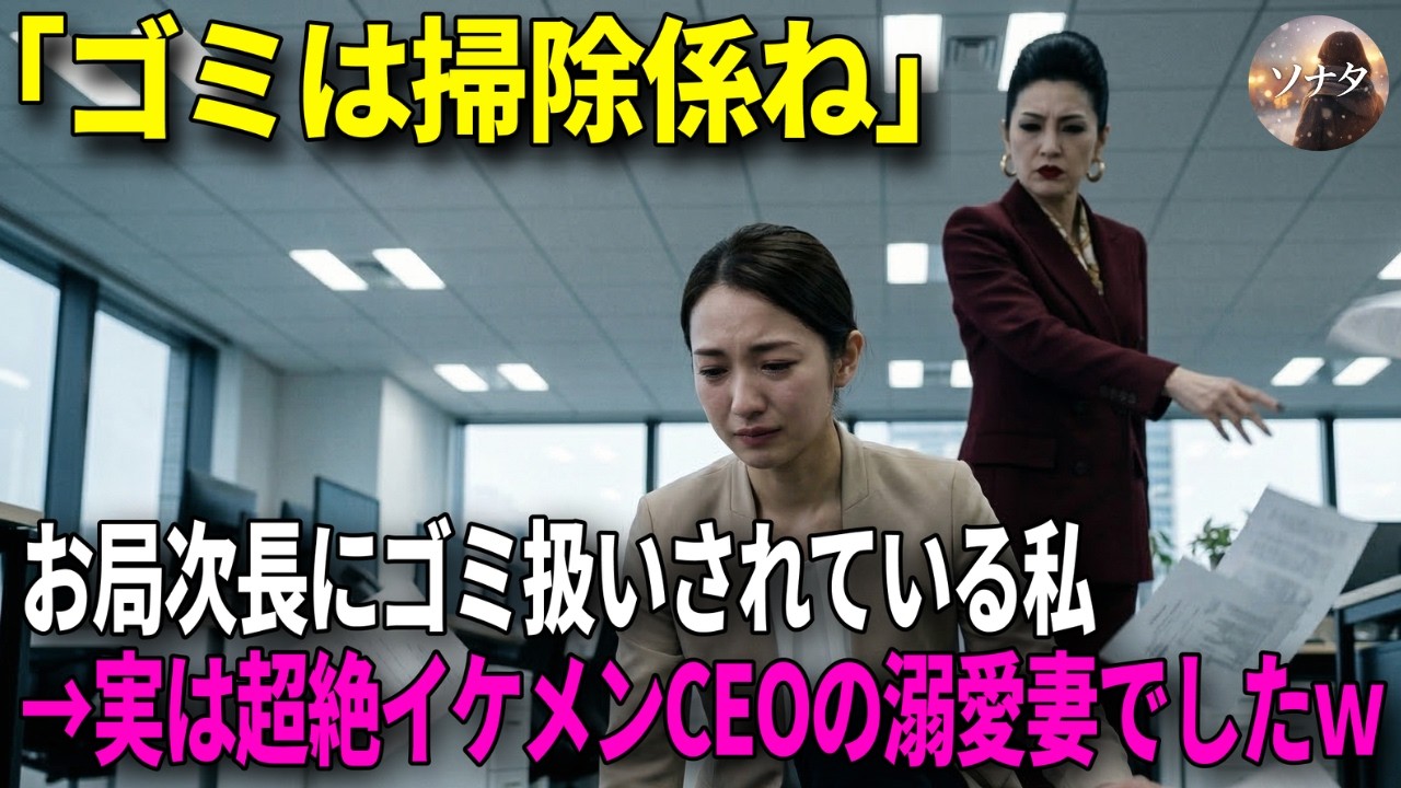 「ゴミは掃除係ね」お局次長にゴミ扱いされている私→実は超絶イケメンCEOの溺愛妻でしたｗ
