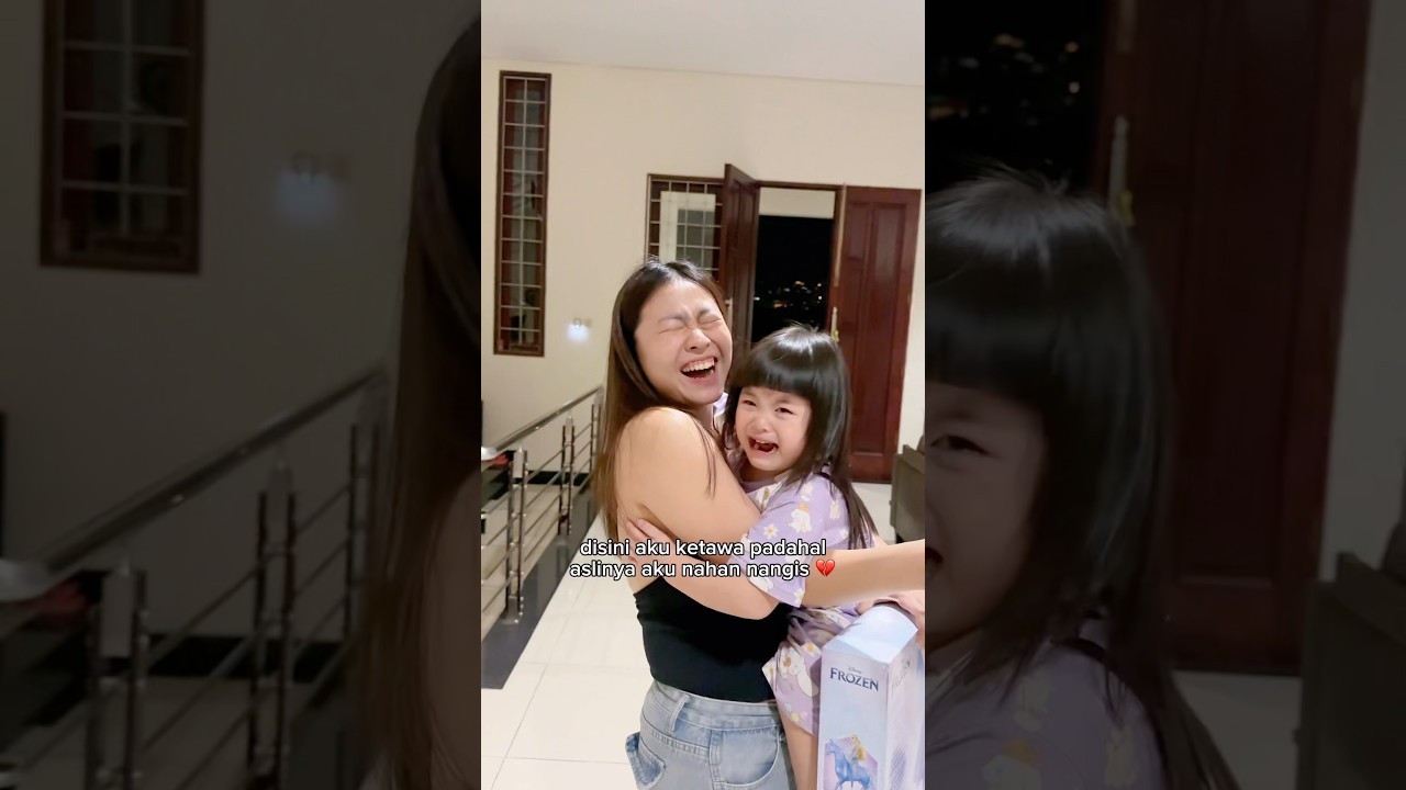 reaksi yuka-chan ketika aku & papanya pulang luar kota selama seminggu #yukachan #sad #family #vlog