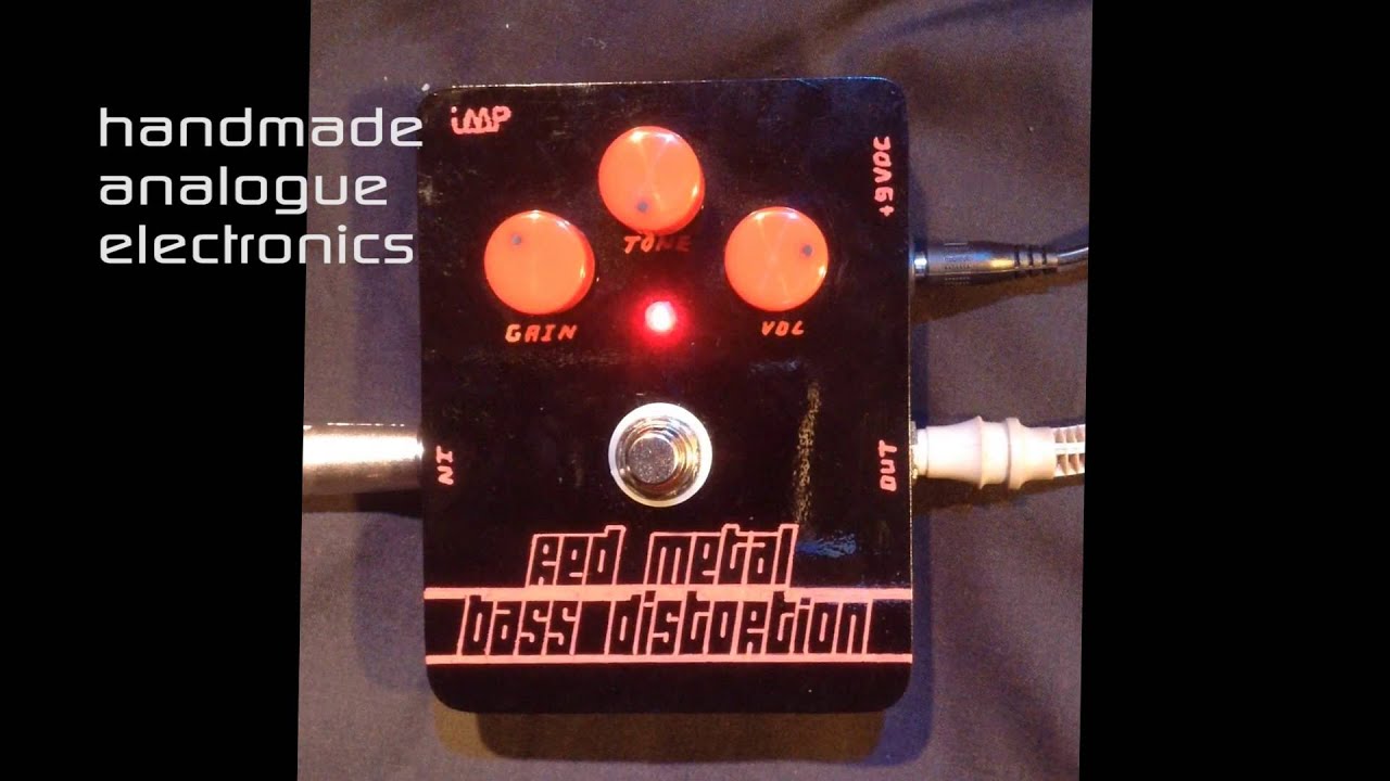 iMP Red Metal Bass DIstortion Effect Pedal