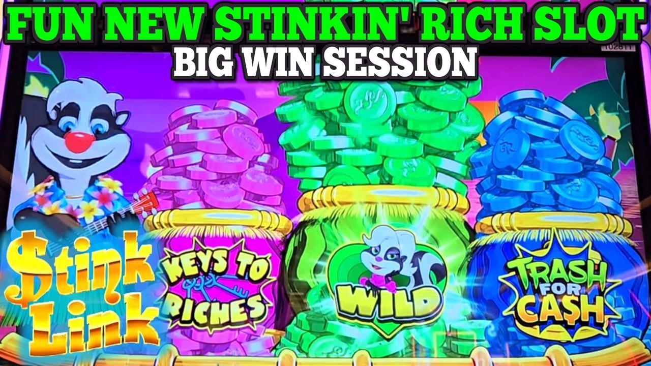КРУПНЫЙ ВЫИГРЫШ! НОВЫЙ ЗАБАВНЫЙ СЛОТ! НОВЫЙ СЛОТ STINK LINK STINKIN' RICH | Выигрыши в слотах Luc...