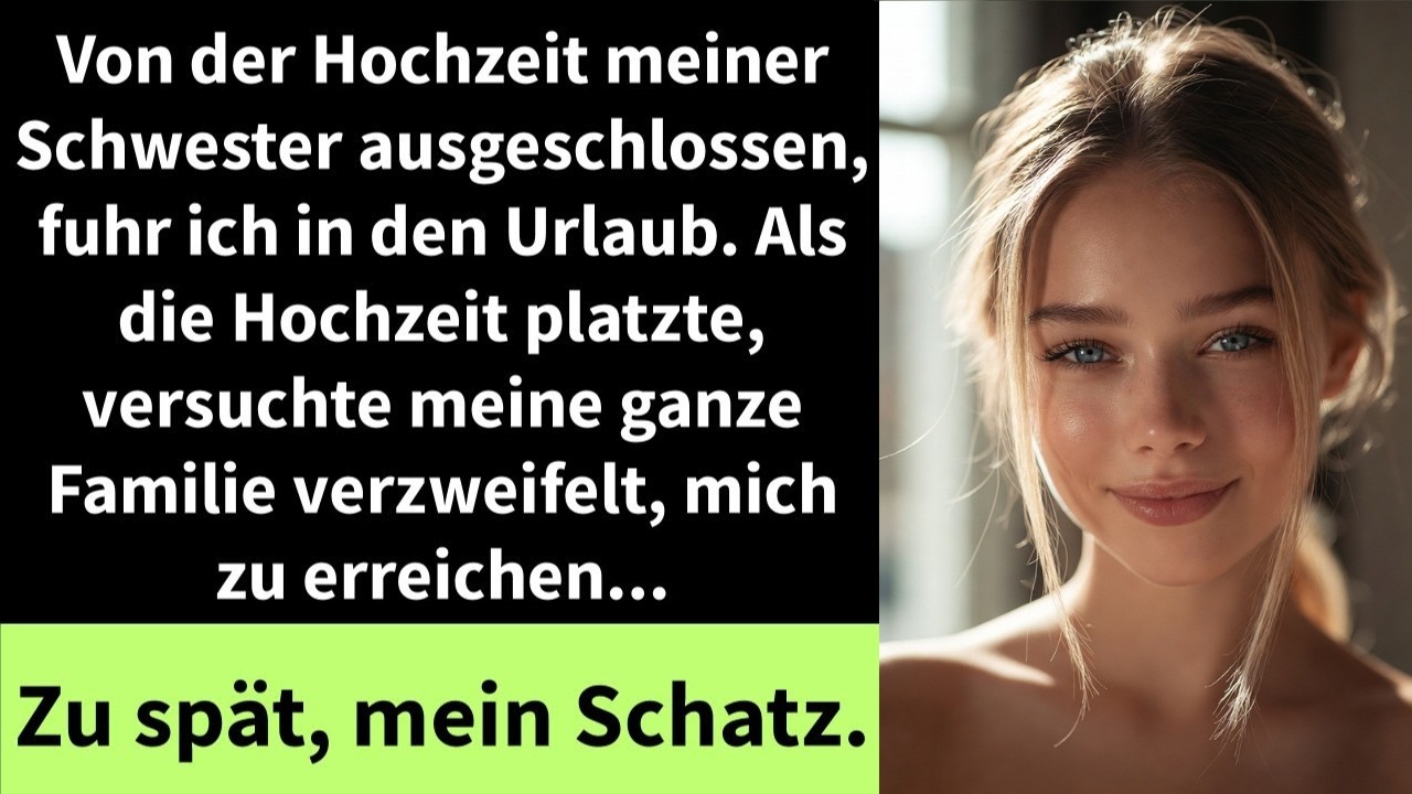 Von der Hochzeit meiner Schwester ausgeschlossen, fuhr ich in den Urlaub  Als die Hochzeit platzt