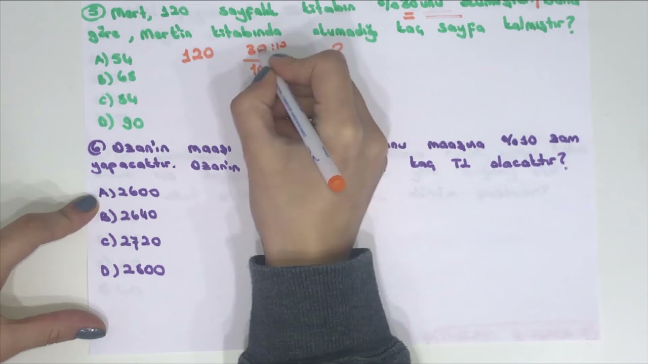 5 . SINIF MATEMATİK BİR ÇOKLUĞUN BELİRTİLEN YÜZDESİNİ BULMA