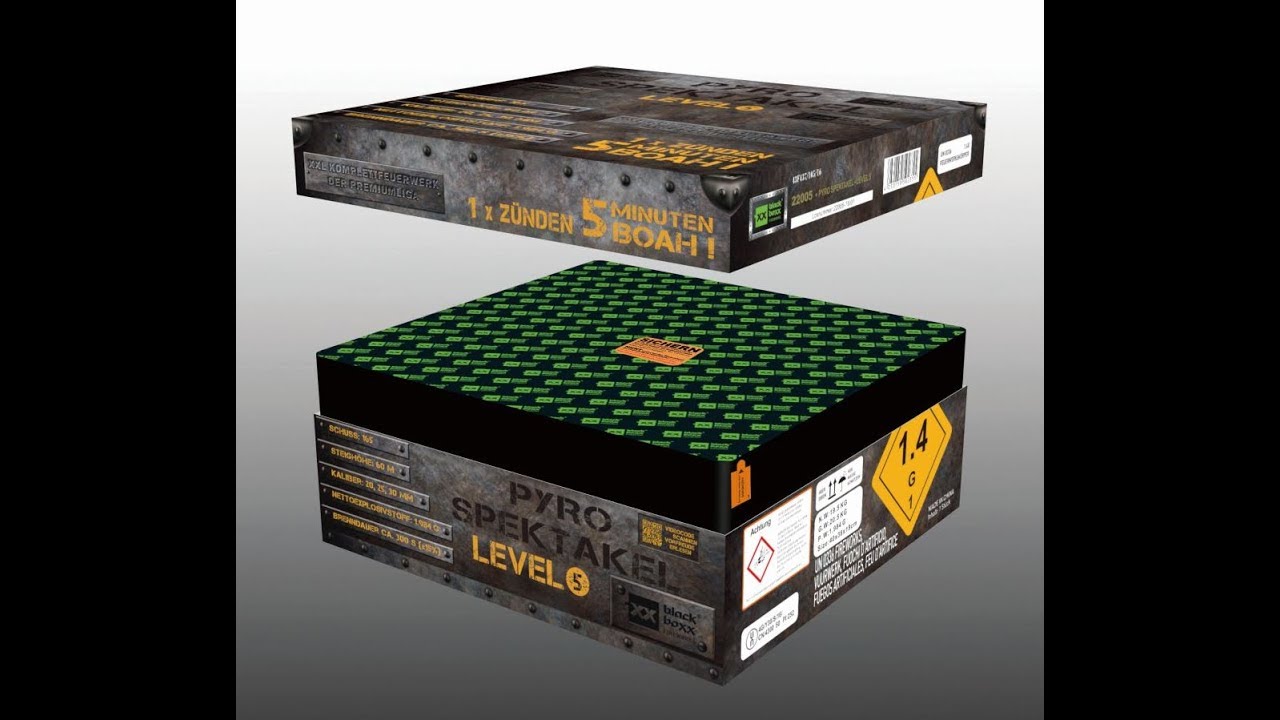Blackboxx Pyro-Spektakel, Level 5 - 165 Schuss Verbundfeuerwerk Batterie
