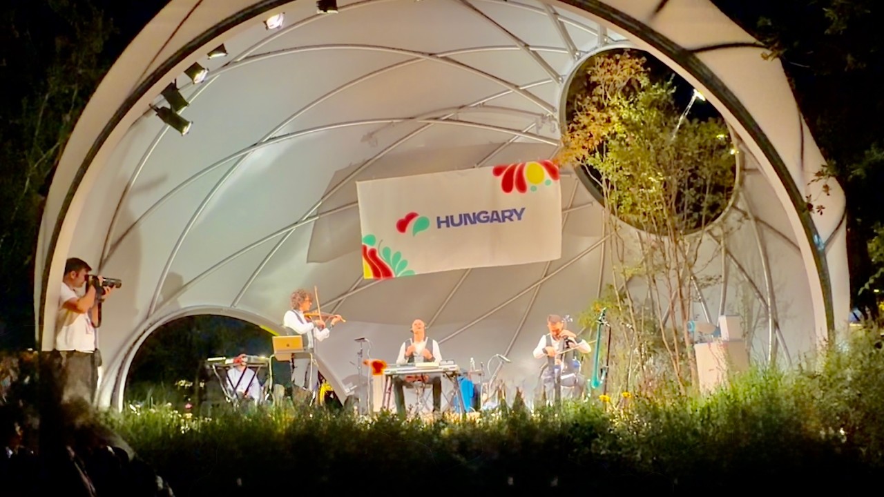 【Expo2025. 万博ライブラリー 】 ハンガリー音楽ライブ. インフシオントリオ、Popup stage 東外、10/9.