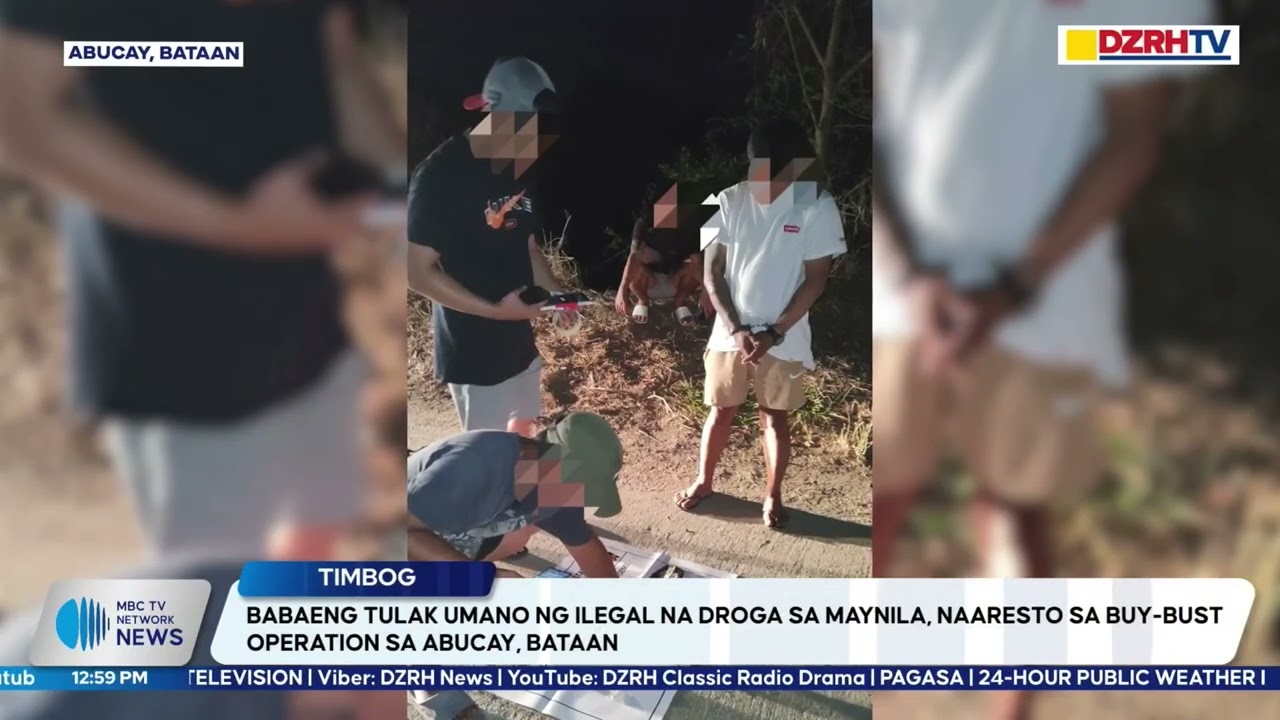 Babaeng tulak umano ng ilegal na droga sa Maynila, naaresto sa buy-bust operation sa Abucay, Bataan