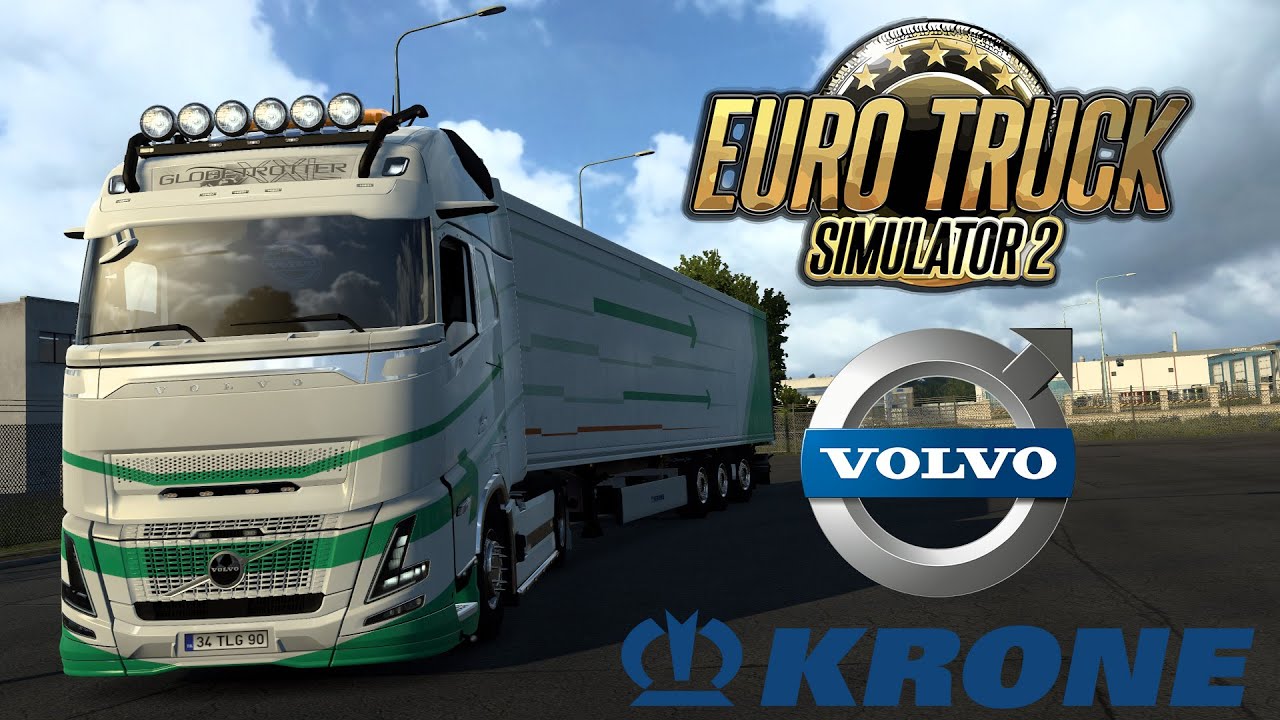 Euro Truck Simulator 2 II Volvo-Aarhus Şehri Keşfi-Krone Trailer Pack 1.57 Tam Sürüm// Logitech G923