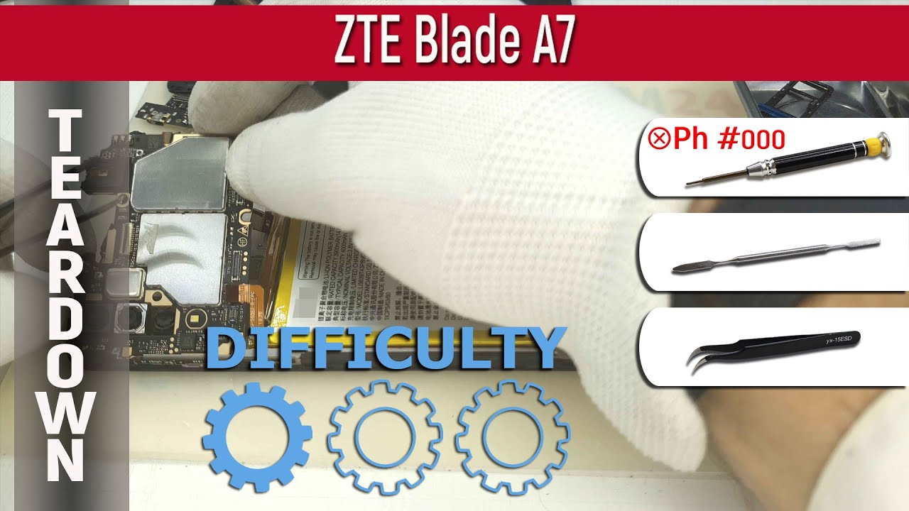 Как разобрать 📱 ZTE Blade A7 Разборка и ремонт