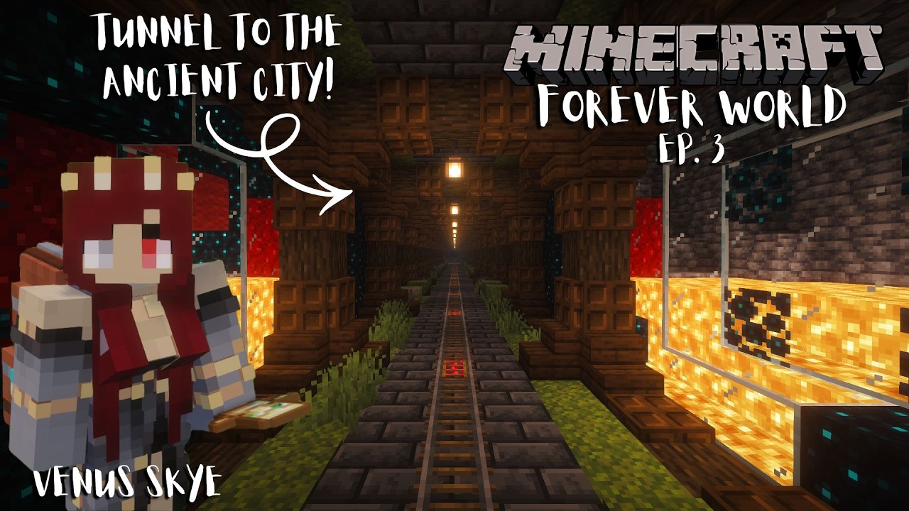 Ancient City Shenanigans + Building a Huge Tunnel | Minecraft Forever World - Ep. 3
