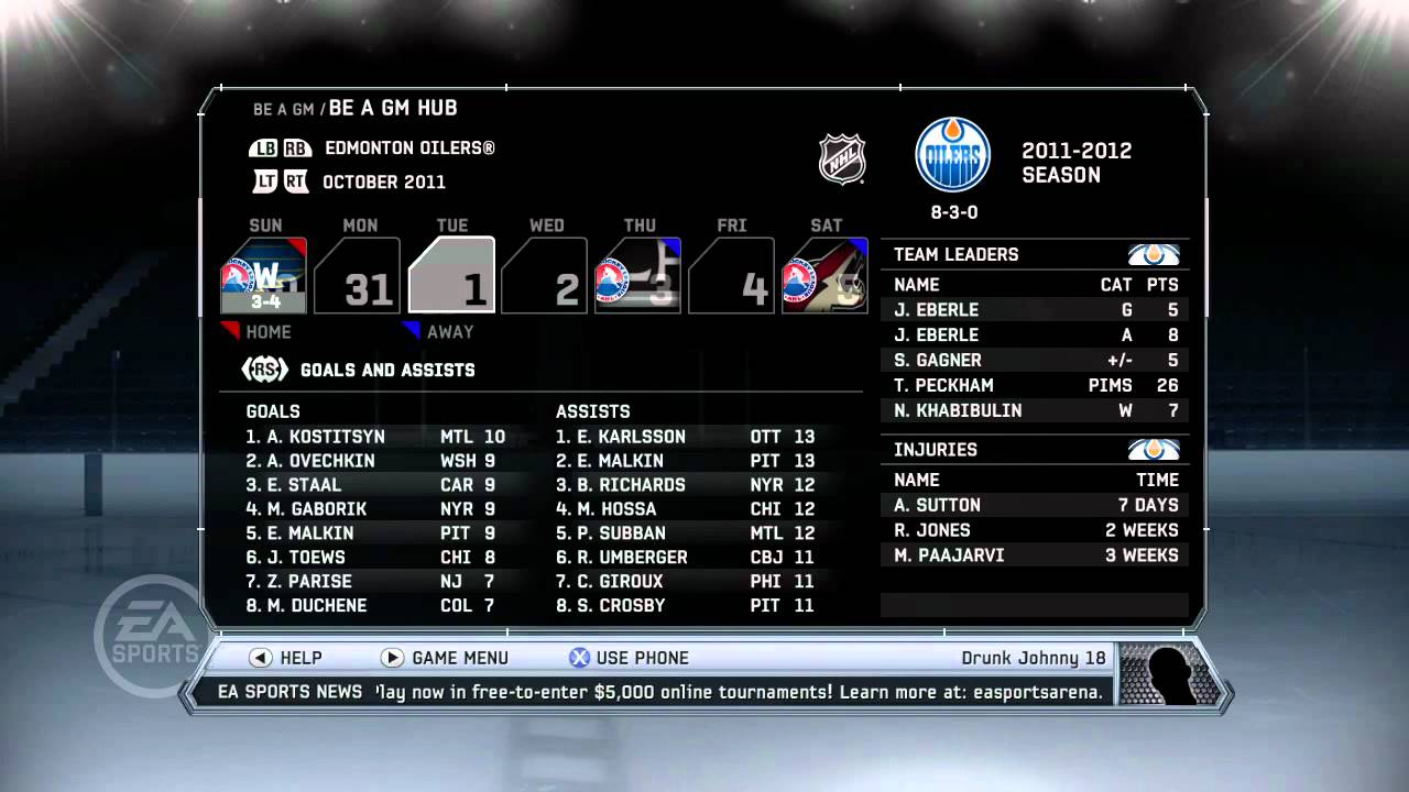NHL 12: GM Mode Commentary - Edmonton ep. 2 