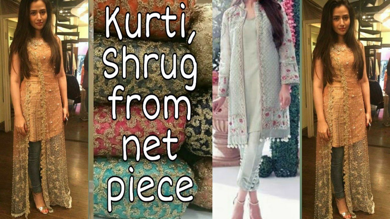 Net kurti Or shrug designs ideas 2019/long kurti from net#fashion#designs