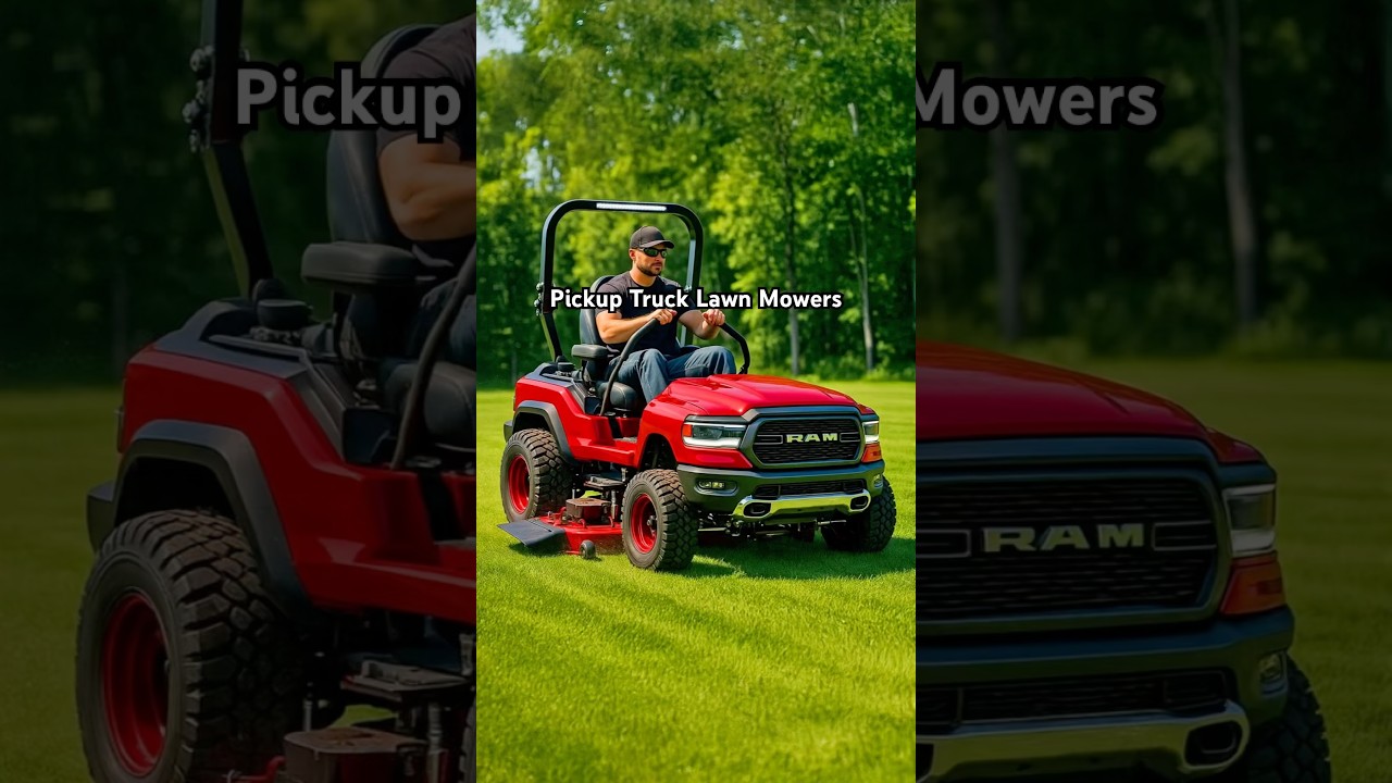 These pickup truck lawn mowers look absolutely epic! 👏👏