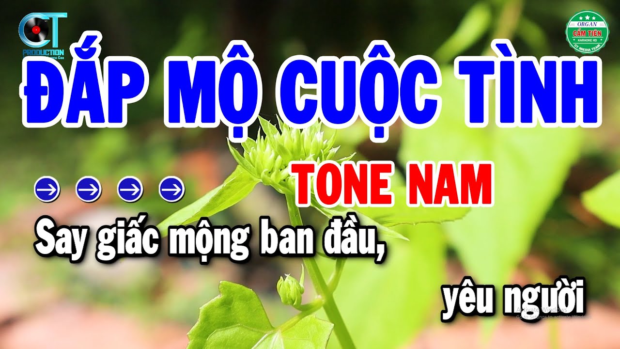 Karaoke Đắp Mộ Cuộc Tình Tone Nam Nhạc Sống Beat Chuẩn 2024 | Cẩm Tiên Organ