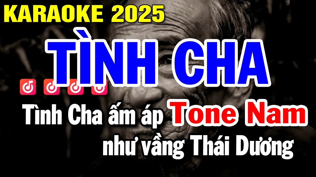 Karaoke Tình Cha - Ngọc Sơn Tone Nam Dể Hát Nhạc Sống | Karaoke Huỳnh Lê