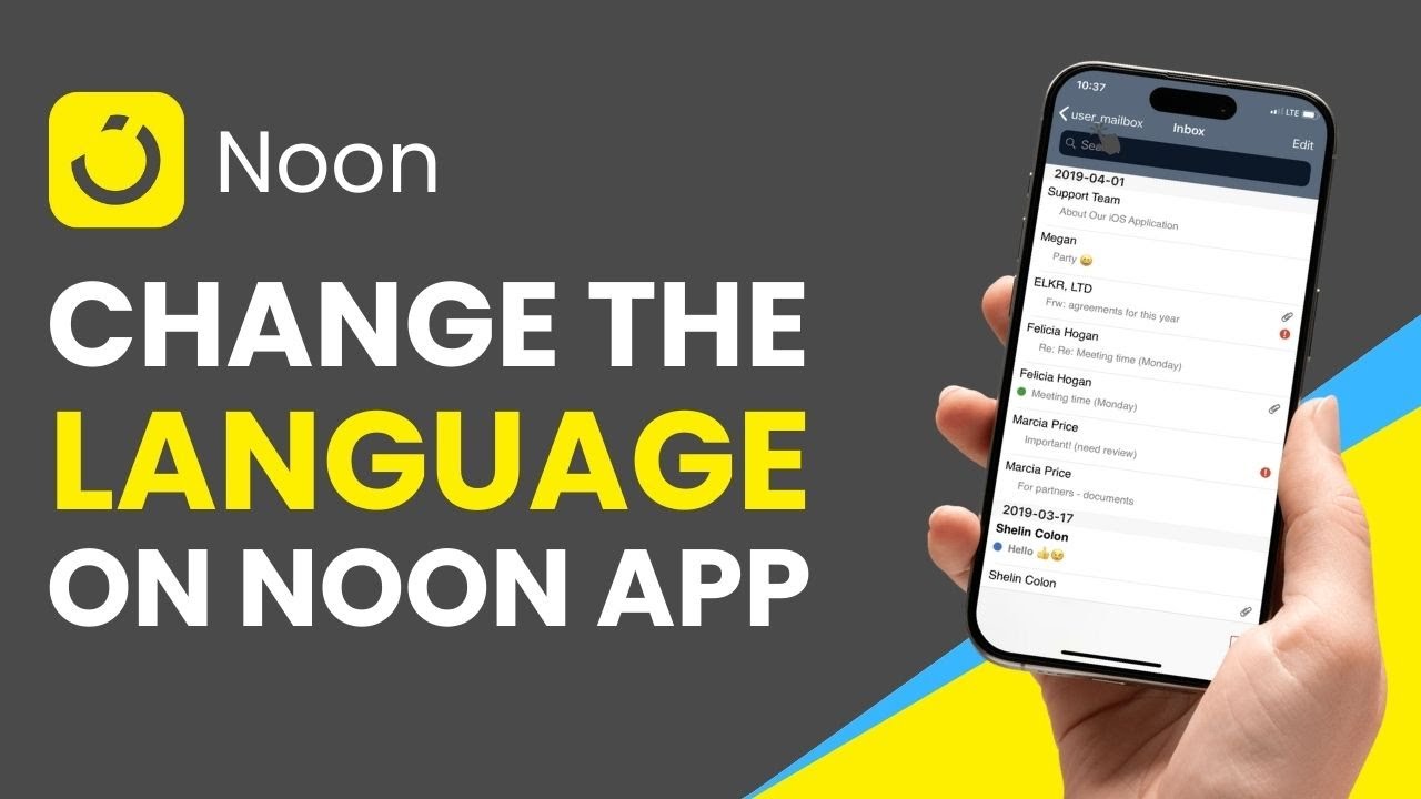 Как изменить язык в приложении Noon!