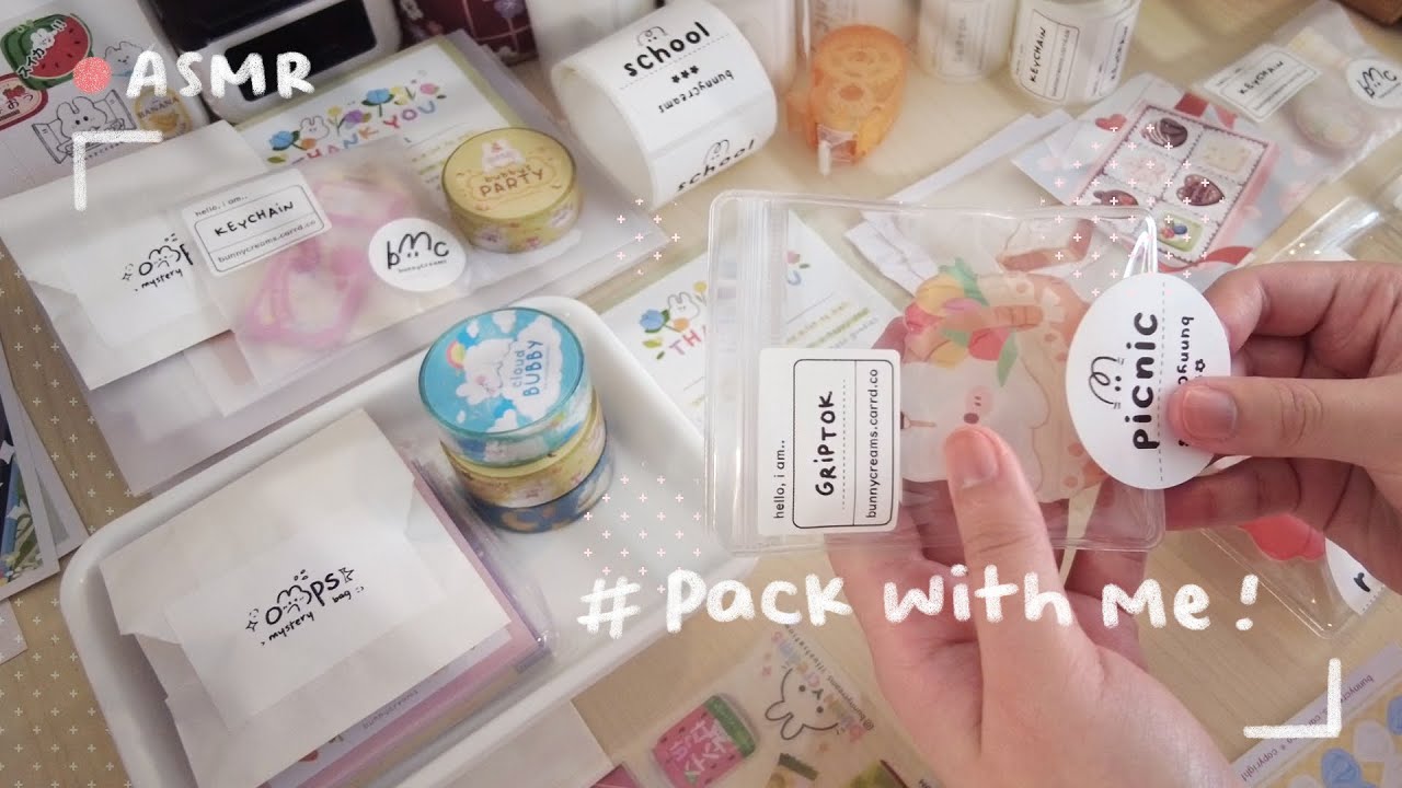 STUDIO VLOG : rainy packing session with relaxing music ♡ ASMR, no talking, no midroll.