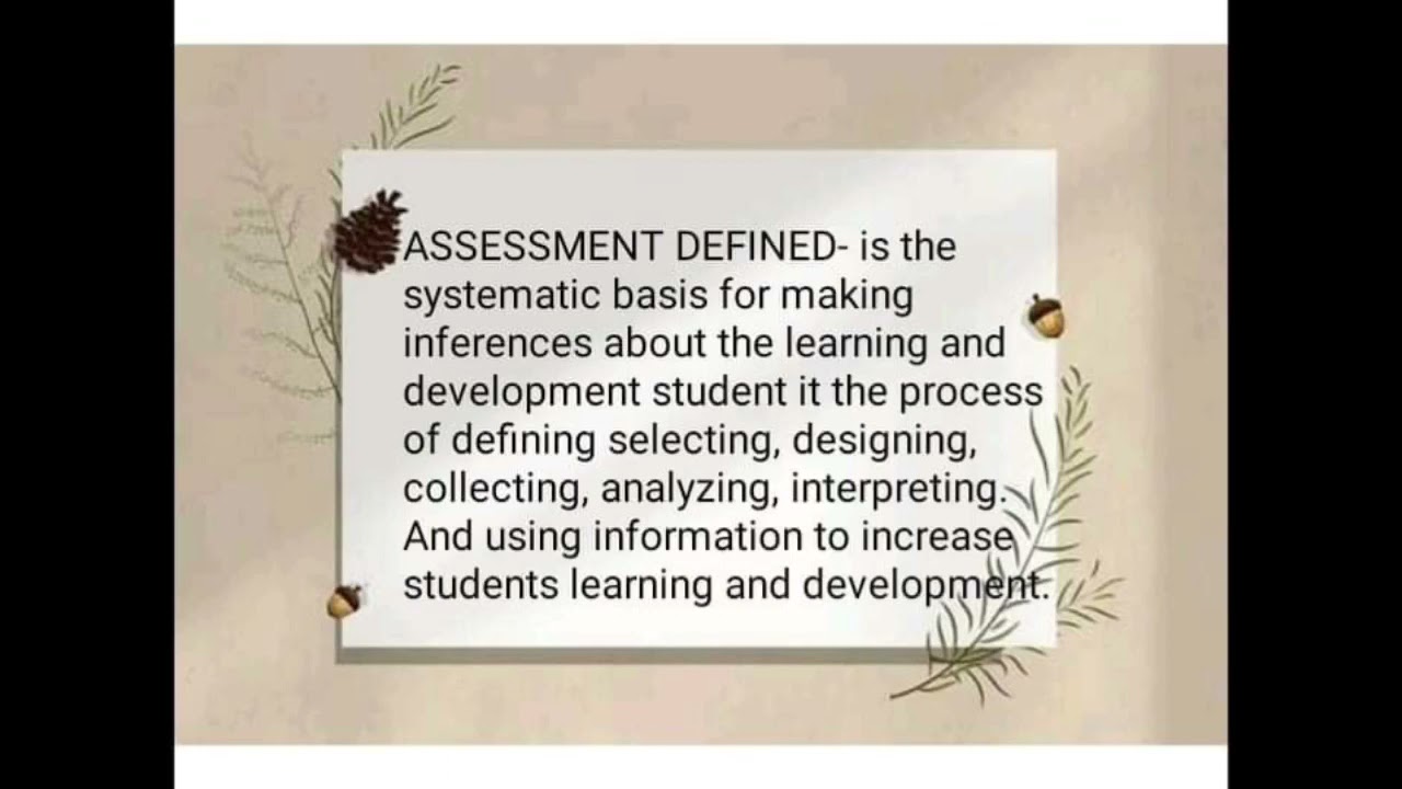 assessment defined - The role of technology in assessment