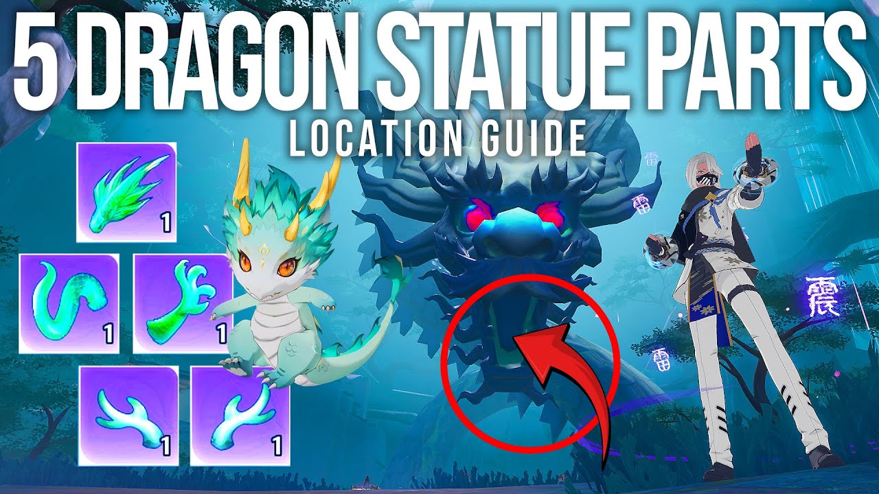 TOF 3.2 - How to Get All the 5 Dragon Statue Parts (Dragon Smart Servant Guide) - Tower of Fantasy