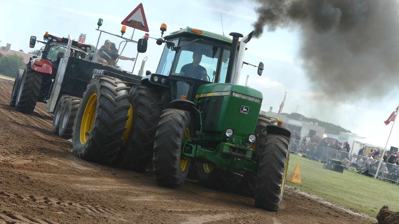John Deere 4240S, 4350 & 4450 Pulling The Heavy Sledge to The Limit | Danish Tractor Pulling 2018