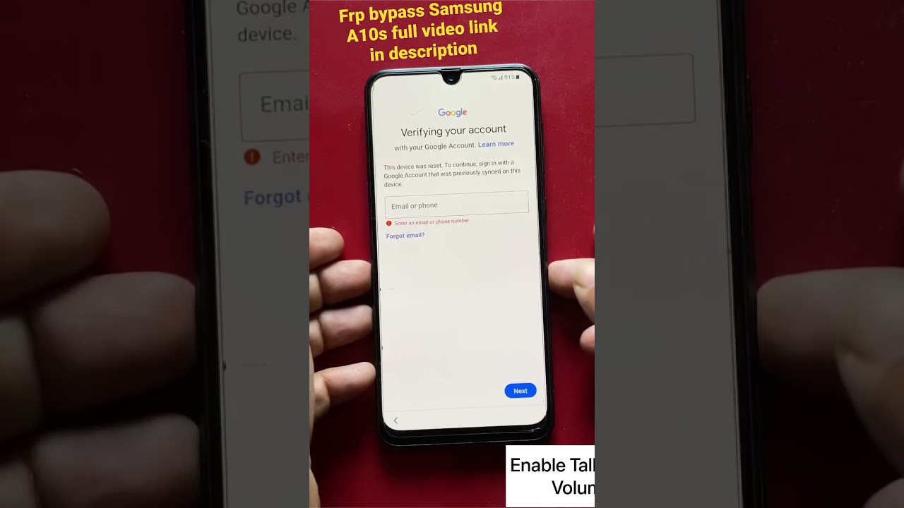 Samsung A10s Frp bypass/Full video link in description